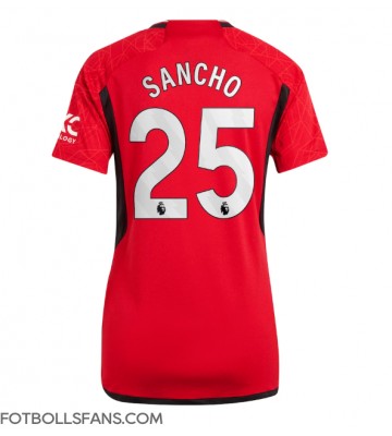 Manchester United Jadon Sancho #25 Replika Hemmatröja Damer 2023-24 Kortärmad